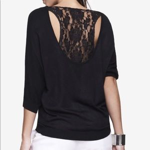 Express Lace Back Sweater